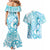 Personalised New Zealand Darts Couples Matching Mermaid Dress and Hawaiian Shirt Aotearoa Maori Its In My DNA White - Polynesian Pride