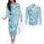 Personalised New Zealand Darts Couples Matching Off The Shoulder Long Sleeve Dress and Long Sleeve Button Shirt Aotearoa Maori Its In My DNA White - Polynesian Pride