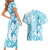 Personalised New Zealand Darts Couples Matching Short Sleeve Bodycon Dress and Hawaiian Shirt Aotearoa Maori Its In My DNA White - Polynesian Pride