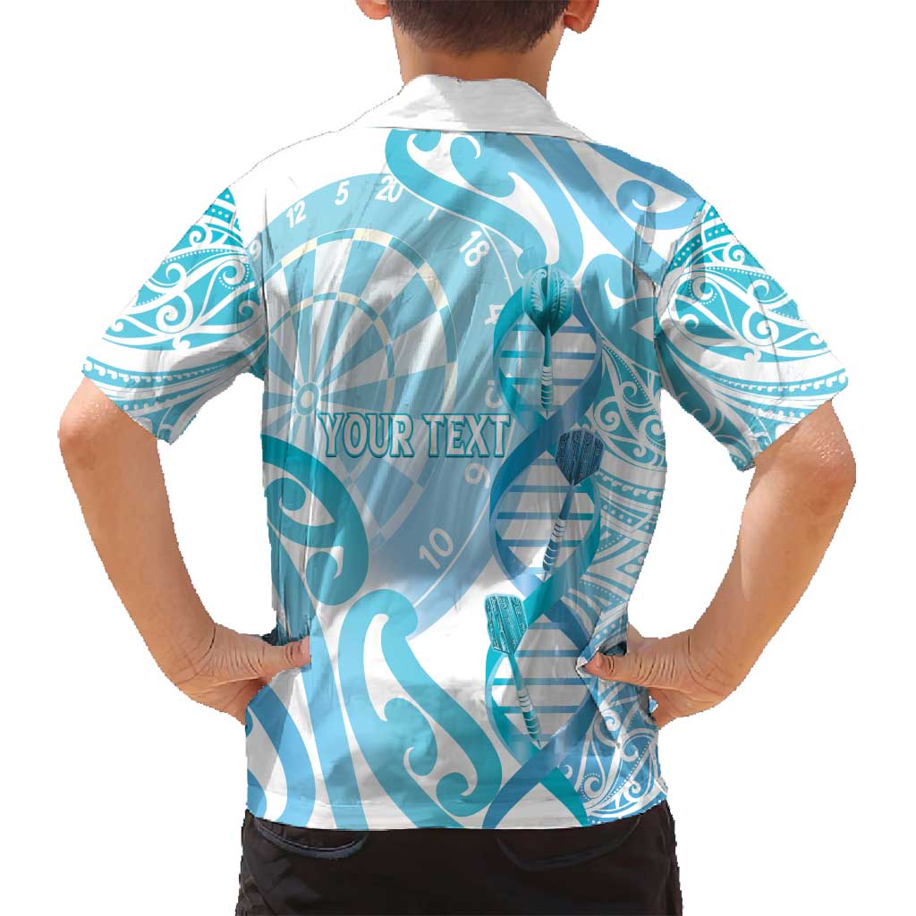 Personalised New Zealand Darts Family Matching Long Sleeve Bodycon Dress and Hawaiian Shirt Aotearoa Maori Its In My DNA White - Polynesian Pride