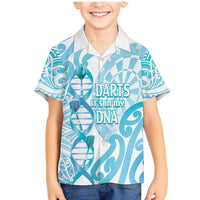 Personalised New Zealand Darts Family Matching Mermaid Dress and Hawaiian Shirt Aotearoa Maori Its In My DNA White - Polynesian Pride