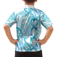 Personalised New Zealand Darts Family Matching Off Shoulder Maxi Dress and Hawaiian Shirt Aotearoa Maori Its In My DNA White - Polynesian Pride