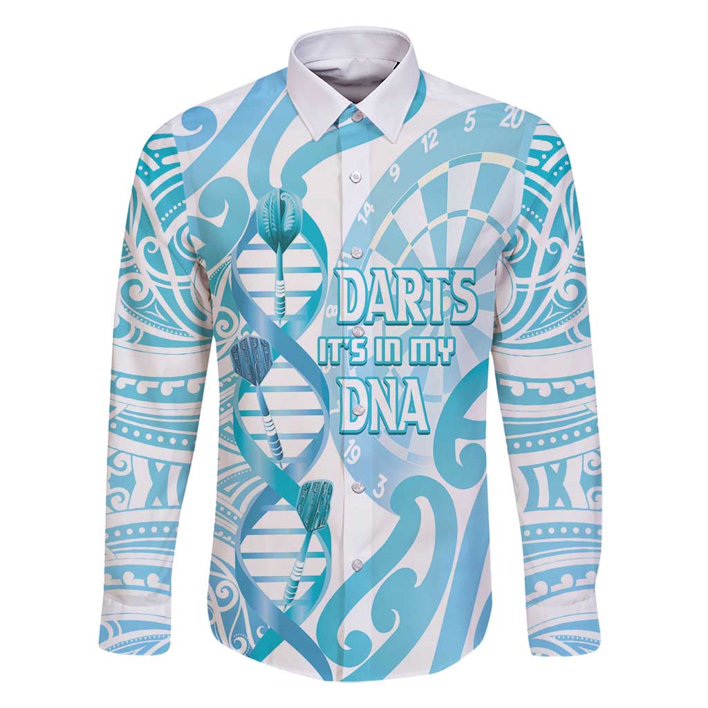 Personalised New Zealand Darts Family Matching Off Shoulder Maxi Dress and Hawaiian Shirt Aotearoa Maori Its In My DNA White - Polynesian Pride