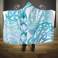 New Zealand Darts Hooded Blanket Aotearoa Maori Its In My DNA White - Polynesian Pride