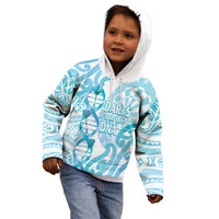 Personalised New Zealand Darts Kid Hoodie Aotearoa Maori Its In My DNA White - Polynesian Pride