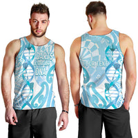 Personalised New Zealand Darts Men Tank Top Aotearoa Maori Its In My DNA White - Polynesian Pride