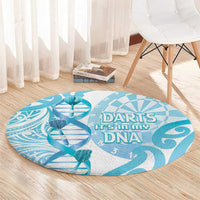 New Zealand Darts Round Carpet Aotearoa Maori Its In My DNA White - Polynesian Pride