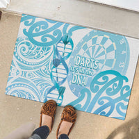 New Zealand Darts Rubber Doormat Aotearoa Maori Its In My DNA White - Polynesian Pride