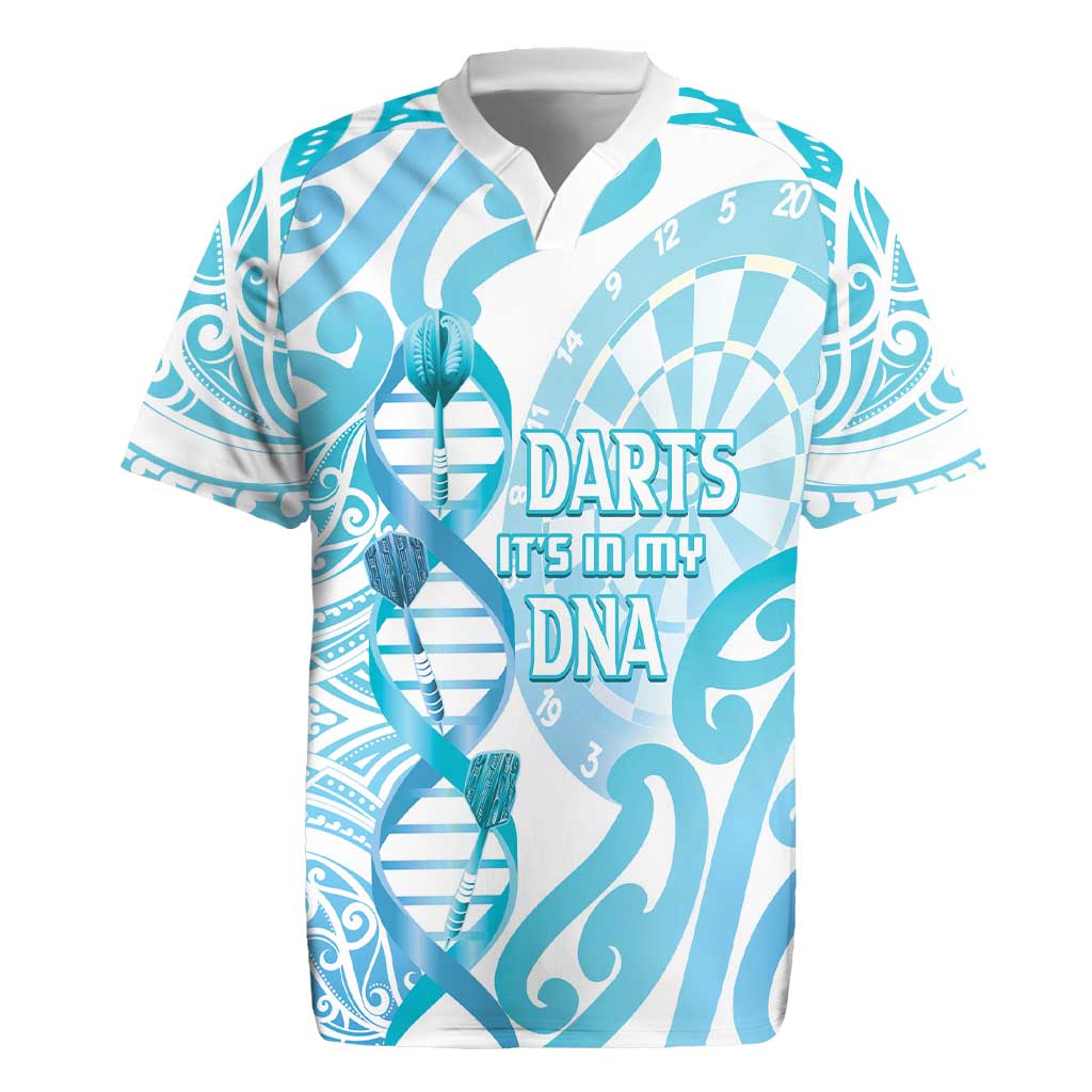Personalised New Zealand Darts Rugby Jersey Aotearoa Maori Its In My DNA White - Polynesian Pride