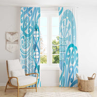 New Zealand Darts Window Curtain Aotearoa Maori Its In My DNA White - Polynesian Pride