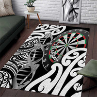 New Zealand Darts Area Rug Aotearoa Maori Its In My DNA Black - Polynesian Pride