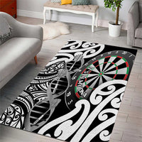 New Zealand Darts Area Rug Aotearoa Maori Its In My DNA Black - Polynesian Pride