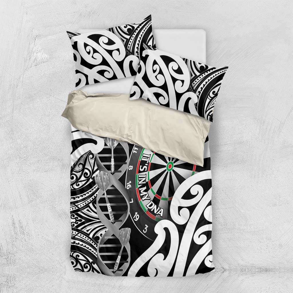New Zealand Darts Bedding Set Aotearoa Maori Its In My DNA Black - Polynesian Pride