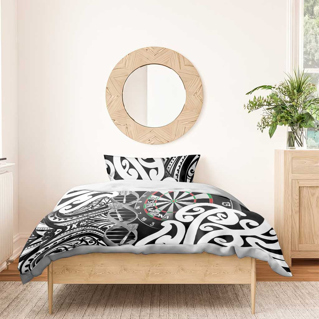 New Zealand Darts Bedding Set Aotearoa Maori Its In My DNA Black - Polynesian Pride