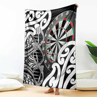 New Zealand Darts Blanket Aotearoa Maori Its In My DNA Black - Polynesian Pride