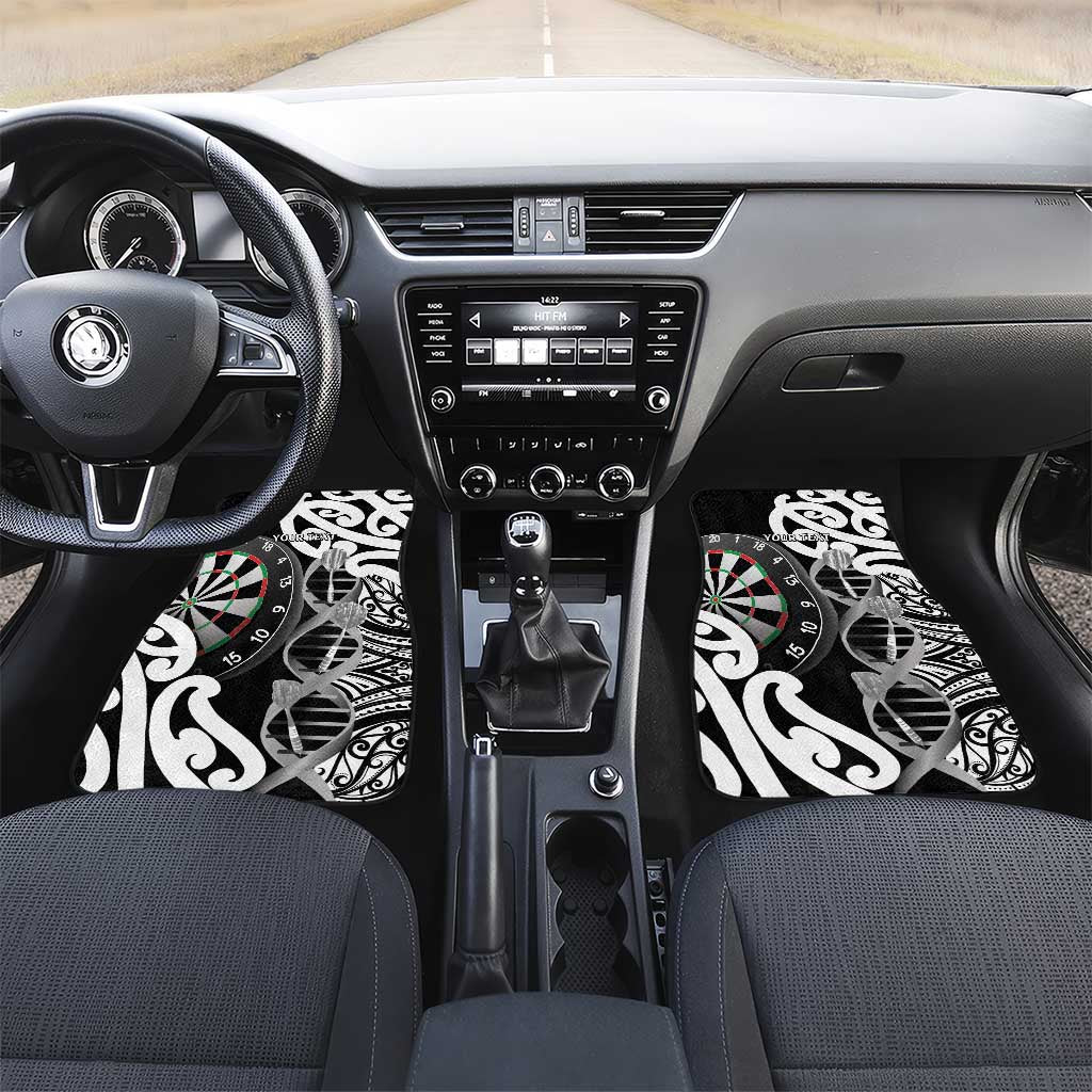 New Zealand Darts Car Mats Aotearoa Maori Its In My DNA Black - Polynesian Pride