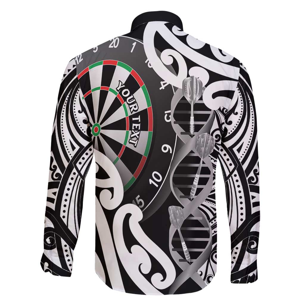 Personalised New Zealand Darts Family Matching Mermaid Dress and Hawaiian Shirt Aotearoa Maori Its In My DNA Black - Polynesian Pride