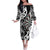 Personalised New Zealand Darts Family Matching Off The Shoulder Long Sleeve Dress and Hawaiian Shirt Aotearoa Maori Its In My DNA Black - Polynesian Pride