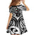 Personalised New Zealand Darts Family Matching Off Shoulder Maxi Dress and Hawaiian Shirt Aotearoa Maori Its In My DNA Black - Polynesian Pride