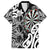 Personalised New Zealand Darts Family Matching Off Shoulder Maxi Dress and Hawaiian Shirt Aotearoa Maori Its In My DNA Black - Polynesian Pride