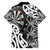 Personalised New Zealand Darts Family Matching Off Shoulder Maxi Dress and Hawaiian Shirt Aotearoa Maori Its In My DNA Black - Polynesian Pride