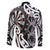 Personalised New Zealand Darts Family Matching Off Shoulder Maxi Dress and Hawaiian Shirt Aotearoa Maori Its In My DNA Black - Polynesian Pride
