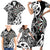 Personalised New Zealand Darts Family Matching Short Sleeve Bodycon Dress and Hawaiian Shirt Aotearoa Maori Its In My DNA Black - Polynesian Pride