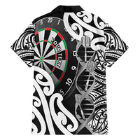 Personalised New Zealand Darts Hawaiian Shirt Aotearoa Maori Its In My DNA Black - Polynesian Pride