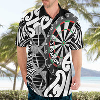 Personalised New Zealand Darts Hawaiian Shirt Aotearoa Maori Its In My DNA Black - Polynesian Pride