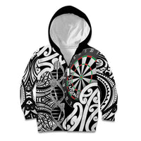 Personalised New Zealand Darts Kid Hoodie Aotearoa Maori Its In My DNA Black - Polynesian Pride