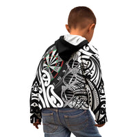 Personalised New Zealand Darts Kid Hoodie Aotearoa Maori Its In My DNA Black - Polynesian Pride
