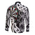 Personalised New Zealand Darts Long Sleeve Button Shirt Aotearoa Maori Its In My DNA Black - Polynesian Pride