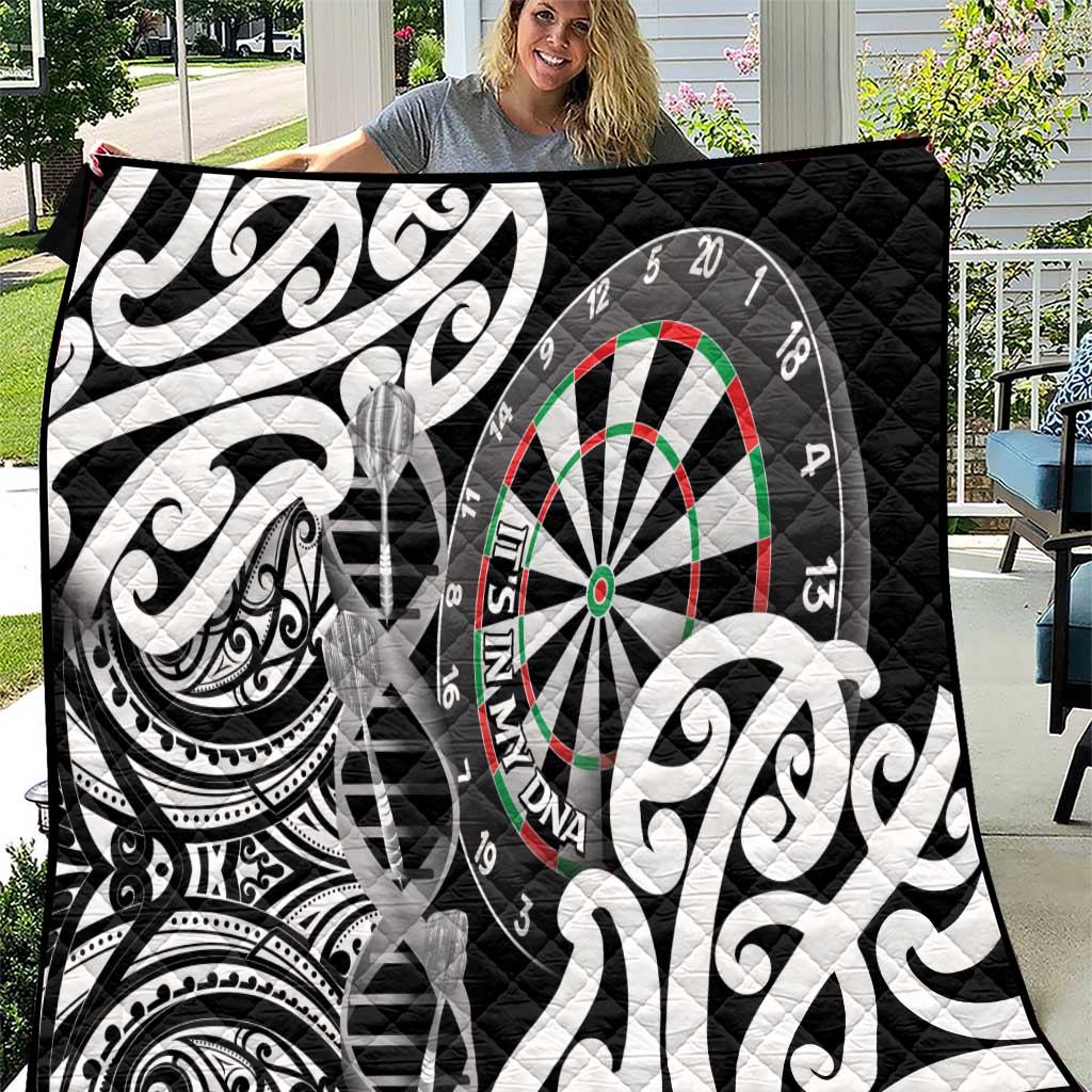 New Zealand Darts Quilt Aotearoa Maori Its In My DNA Black LT14 Black - Polynesian Pride