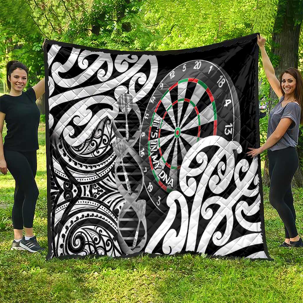 New Zealand Darts Quilt Aotearoa Maori Its In My DNA Black LT14 - Polynesian Pride