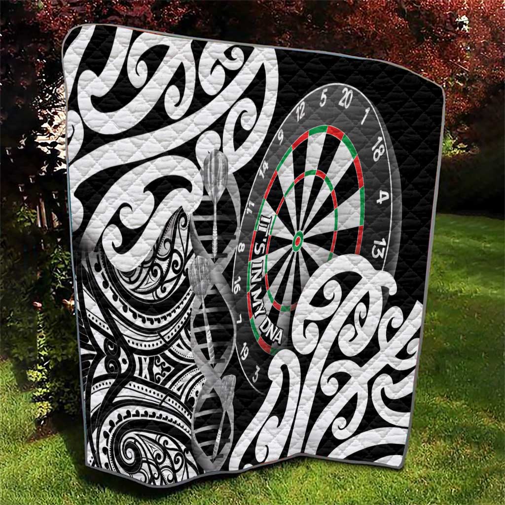 New Zealand Darts Quilt Aotearoa Maori Its In My DNA Black LT14 - Polynesian Pride