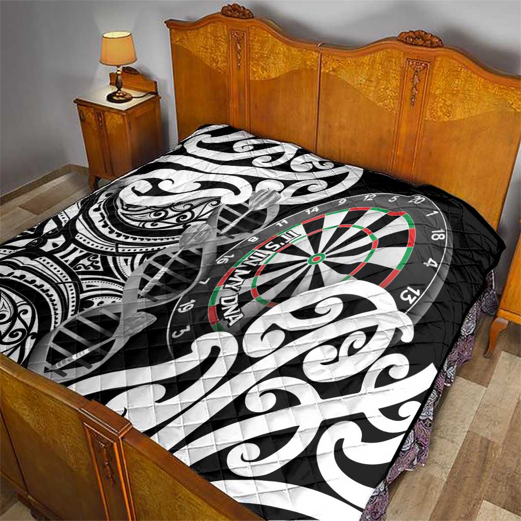 New Zealand Darts Quilt Aotearoa Maori Its In My DNA Black LT14 - Polynesian Pride