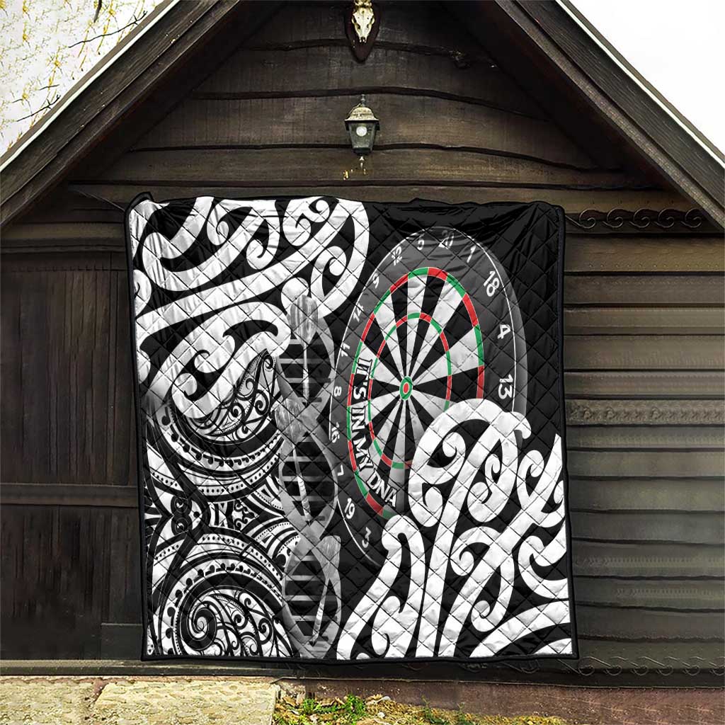 New Zealand Darts Quilt Aotearoa Maori Its In My DNA Black LT14 - Polynesian Pride