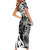 Personalised New Zealand Darts Short Sleeve Bodycon Dress Aotearoa Maori Its In My DNA Black - Polynesian Pride