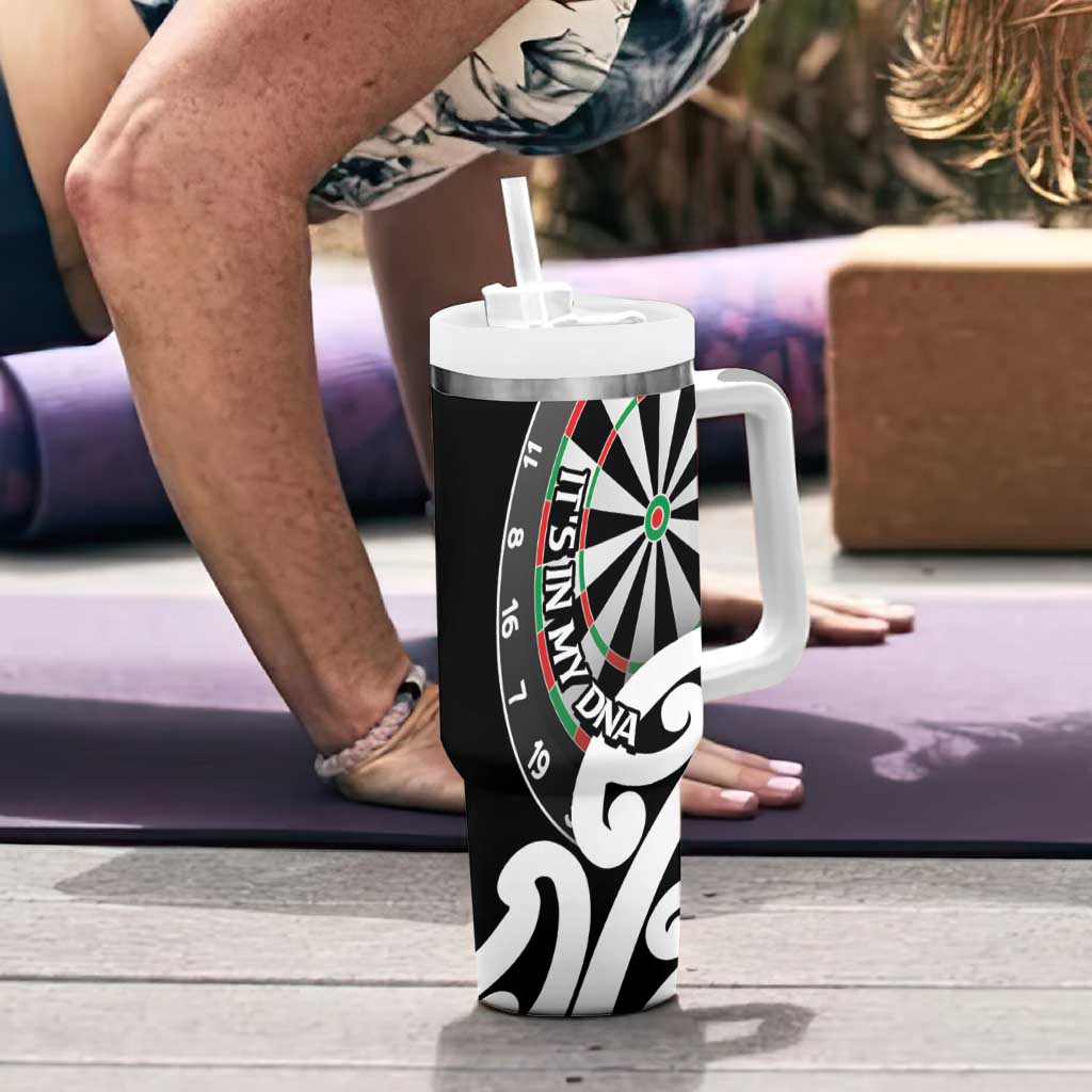 New Zealand Darts Tumbler With Handle Aotearoa Maori Its In My DNA Black - Polynesian Pride