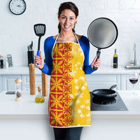 Kahili Quilt Hawaii Apron Tropical Flower Seamless Half Style