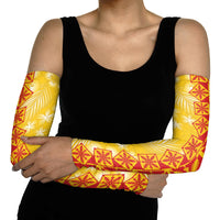 Kahili Quilt Hawaii Arm Sleeves Tropical Flower Seamless Half Style