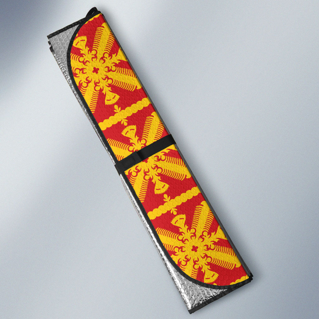 Kahili Quilt Hawaii Auto Sun Shade Tropical Flower Seamless Half Style