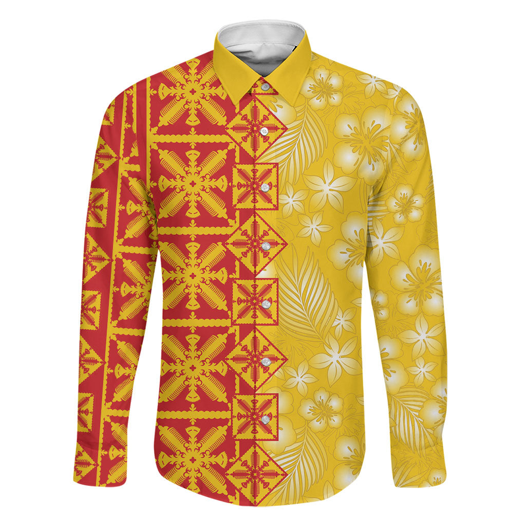 Kahili Quilt Hawaii Family Matching Short Sleeve Bodycon Dress and Hawaiian Shirt Tropical Flower Seamless Half Style