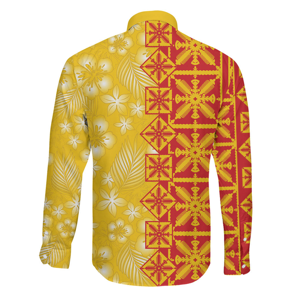 Kahili Quilt Hawaii Family Matching Summer Maxi Dress and Hawaiian Shirt Tropical Flower Seamless Half Style