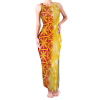 Kahili Quilt Hawaii Family Matching Tank Maxi Dress and Hawaiian Shirt Tropical Flower Seamless Half Style