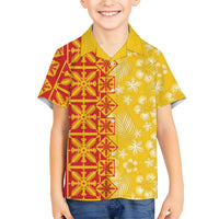 Kahili Quilt Hawaii Hawaiian Shirt Tropical Flower Seamless Half Style