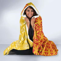 Kahili Quilt Hawaii Hooded Blanket Tropical Flower Seamless Half Style