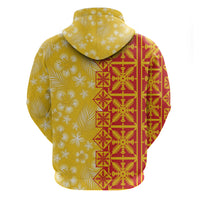 Kahili Quilt Hawaii Hoodie Tropical Flower Seamless Half Style