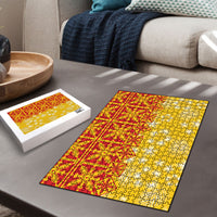 Kahili Quilt Hawaii Puzzle Tropical Flower Seamless Half Style
