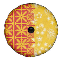 Kahili Quilt Hawaii Spare Tire Cover Tropical Flower Seamless Half Style